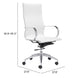 Glider High Back Office Chair White