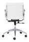 Glider Low Back Office Chair White