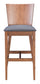 Ambrose Bar Chair Walnut & Gray