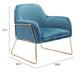 Nadir Arm Chair Blue & Gold