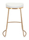Bree Counter Stool White & Gold