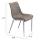 Magnus Dining Chair Gray & Silver