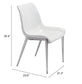 Magnus Dining Chair White & Silver