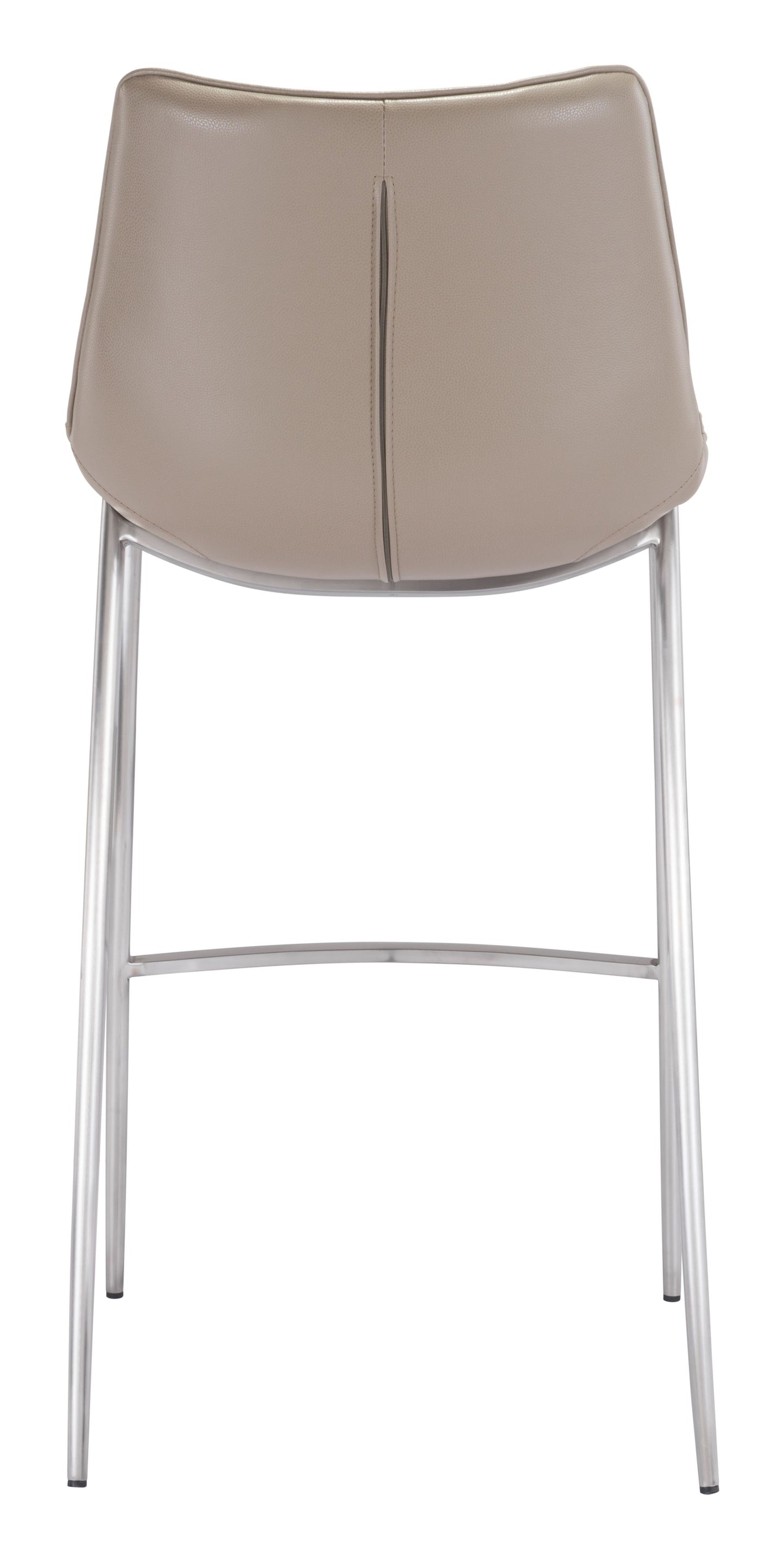 Magnus Bar Chair Gray & Silver