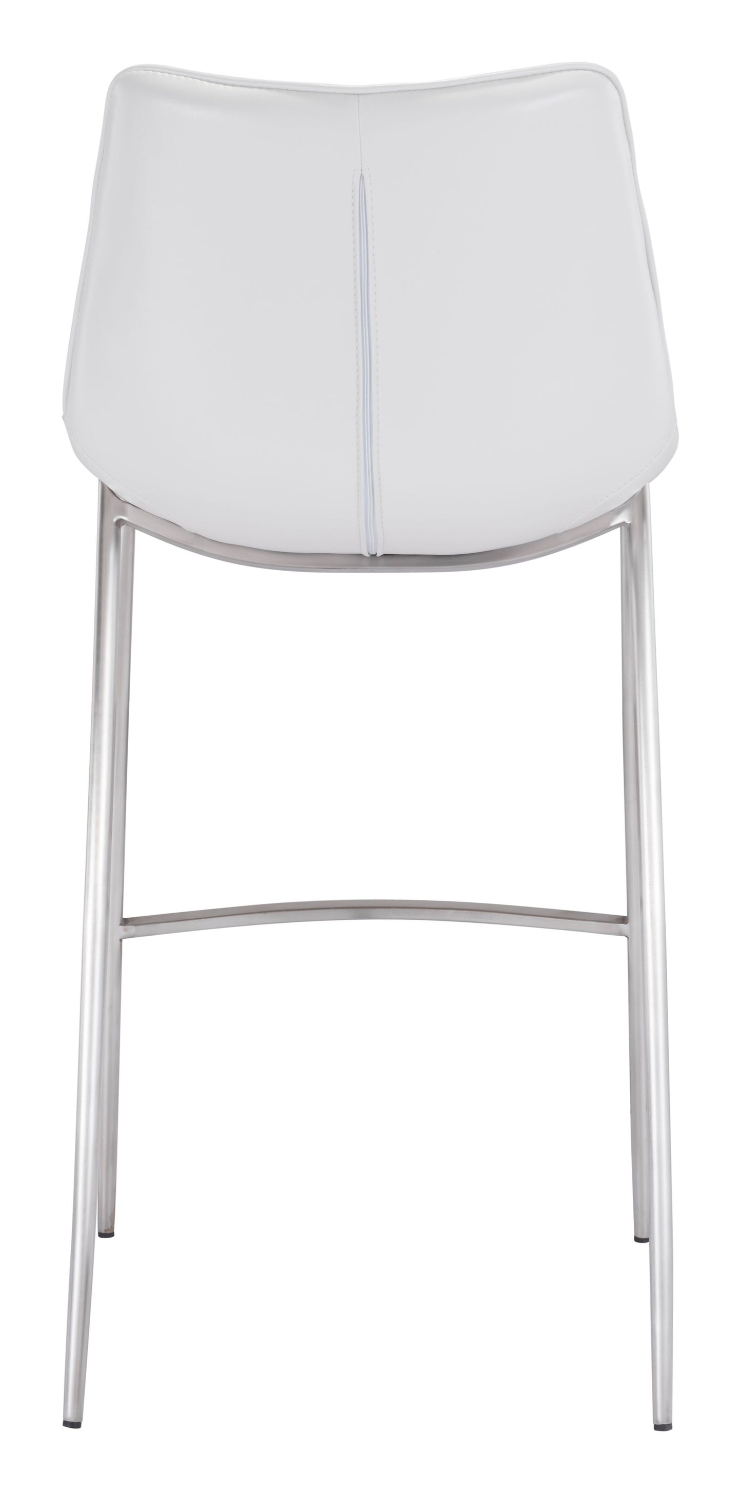 Magnus Bar Chair White & Silver