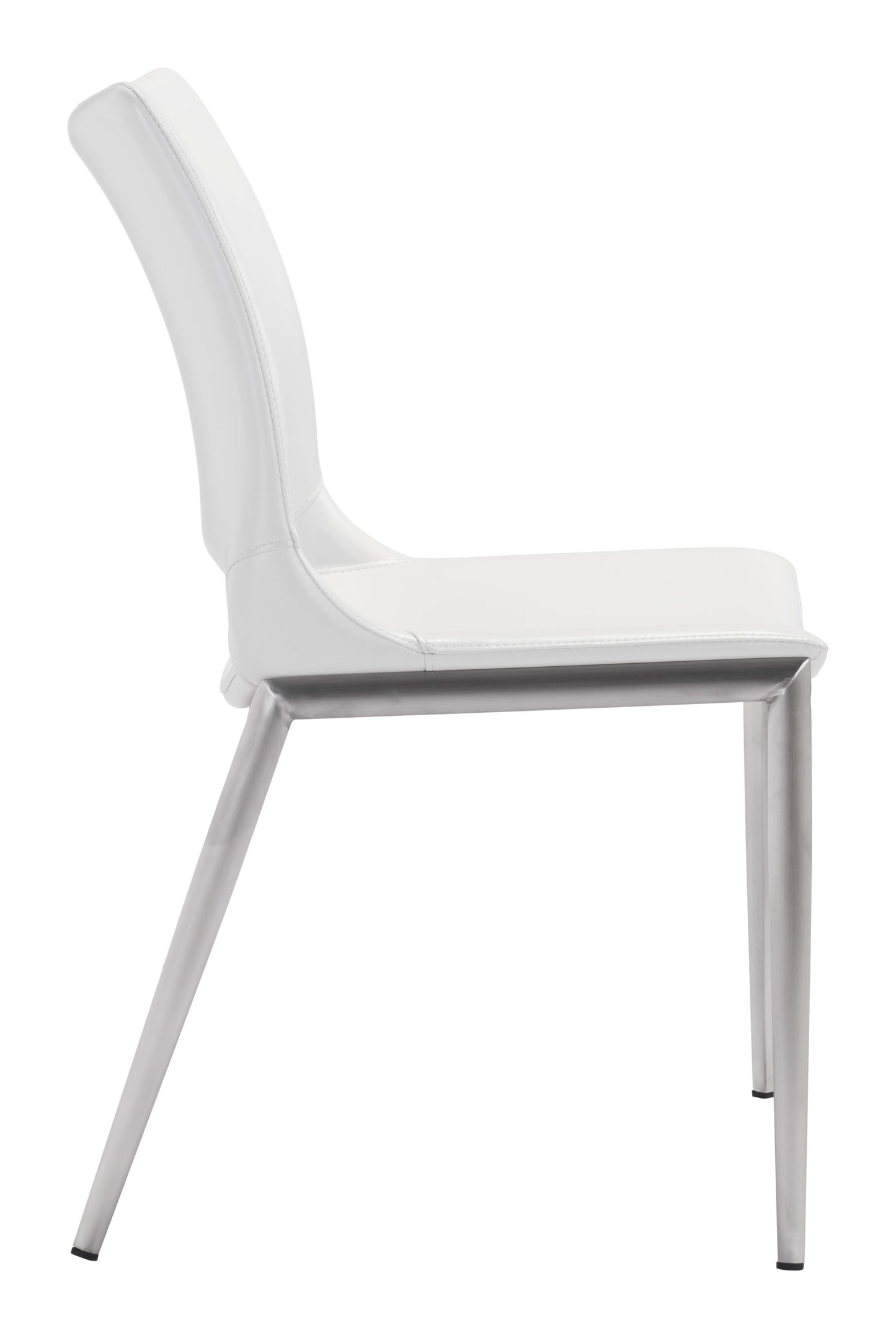 Ace Dining Chair White & Silver
