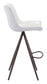 Aki Bar Chair White & Walnut