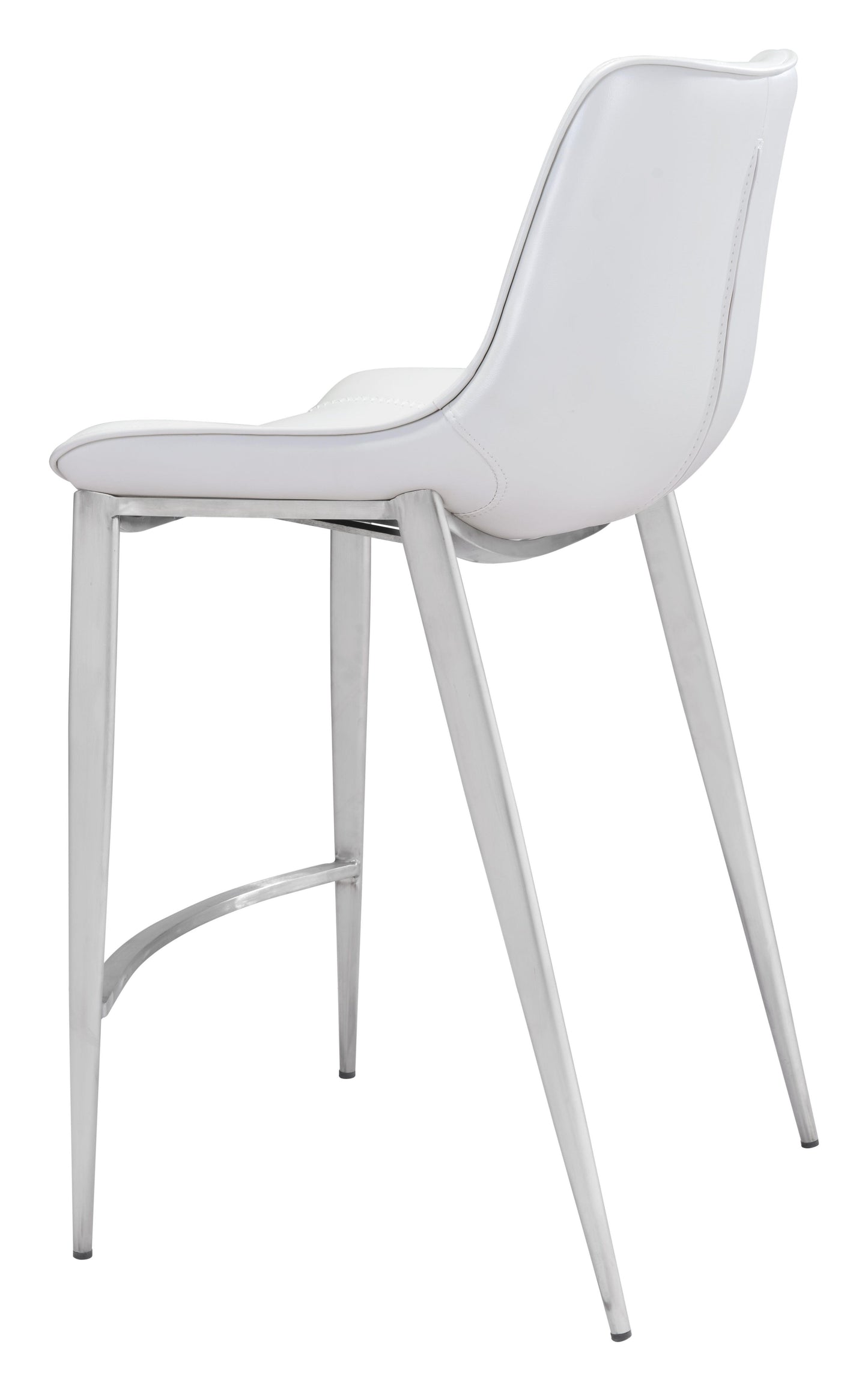 Magnus Counter Chair White & Silver