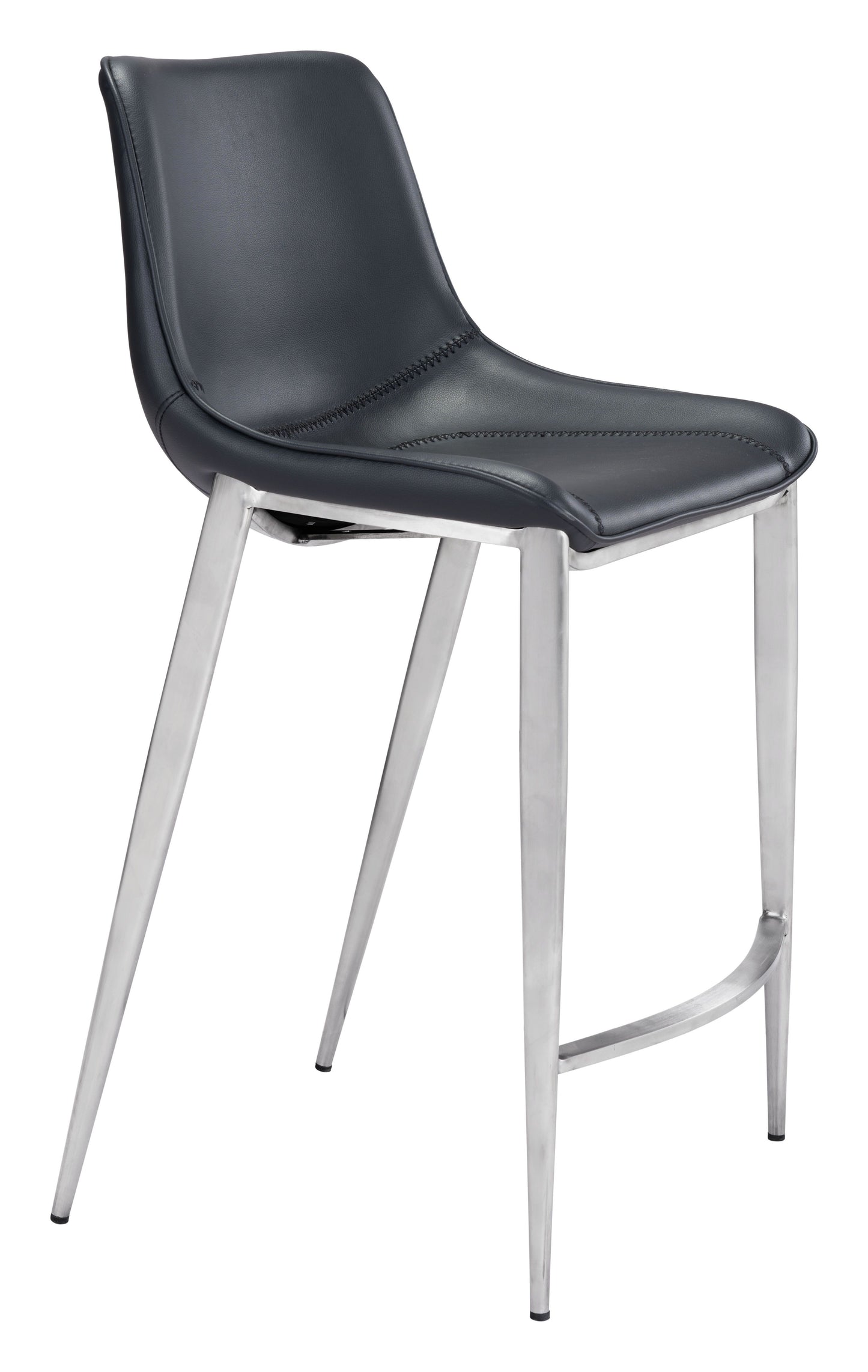 Magnus Counter Chair Black & Silver