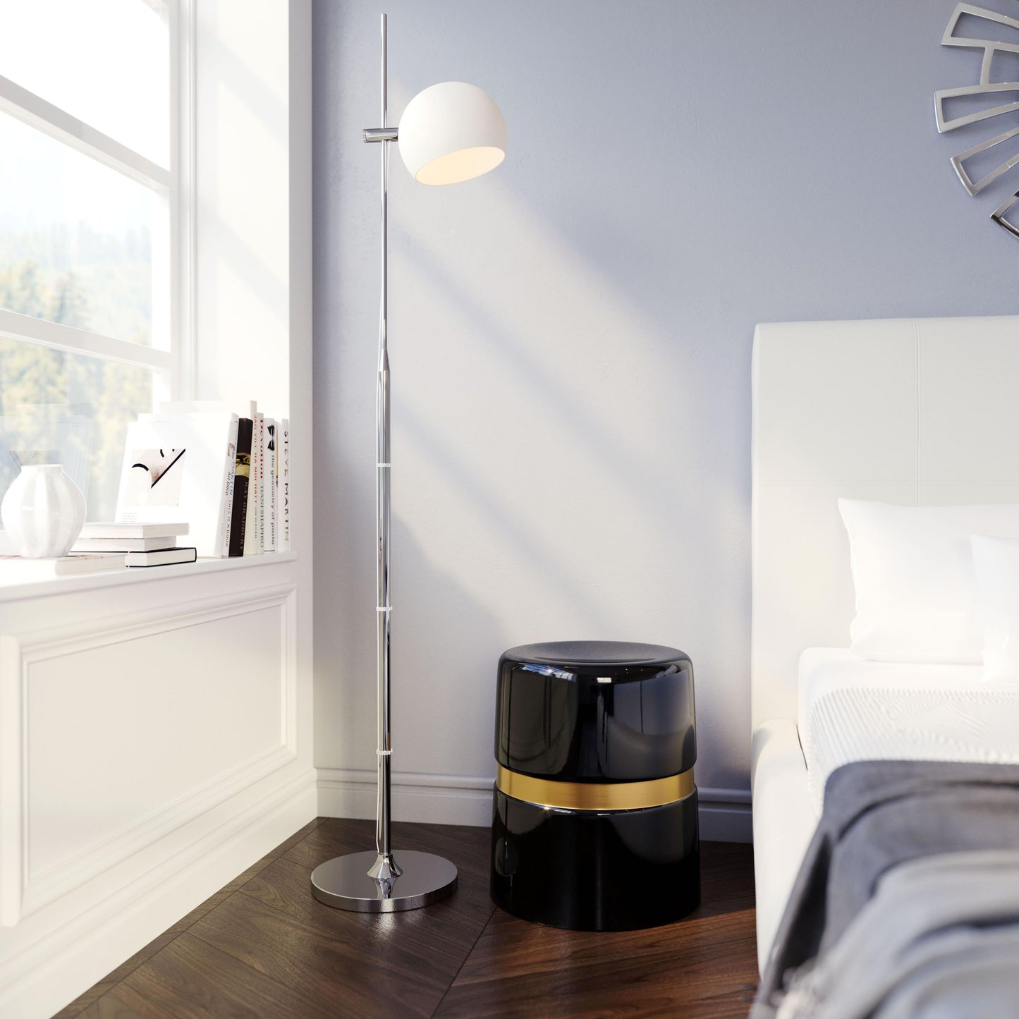 Density Side Table Black and Gold