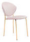 Clyde Dining Chair Pink & Gold