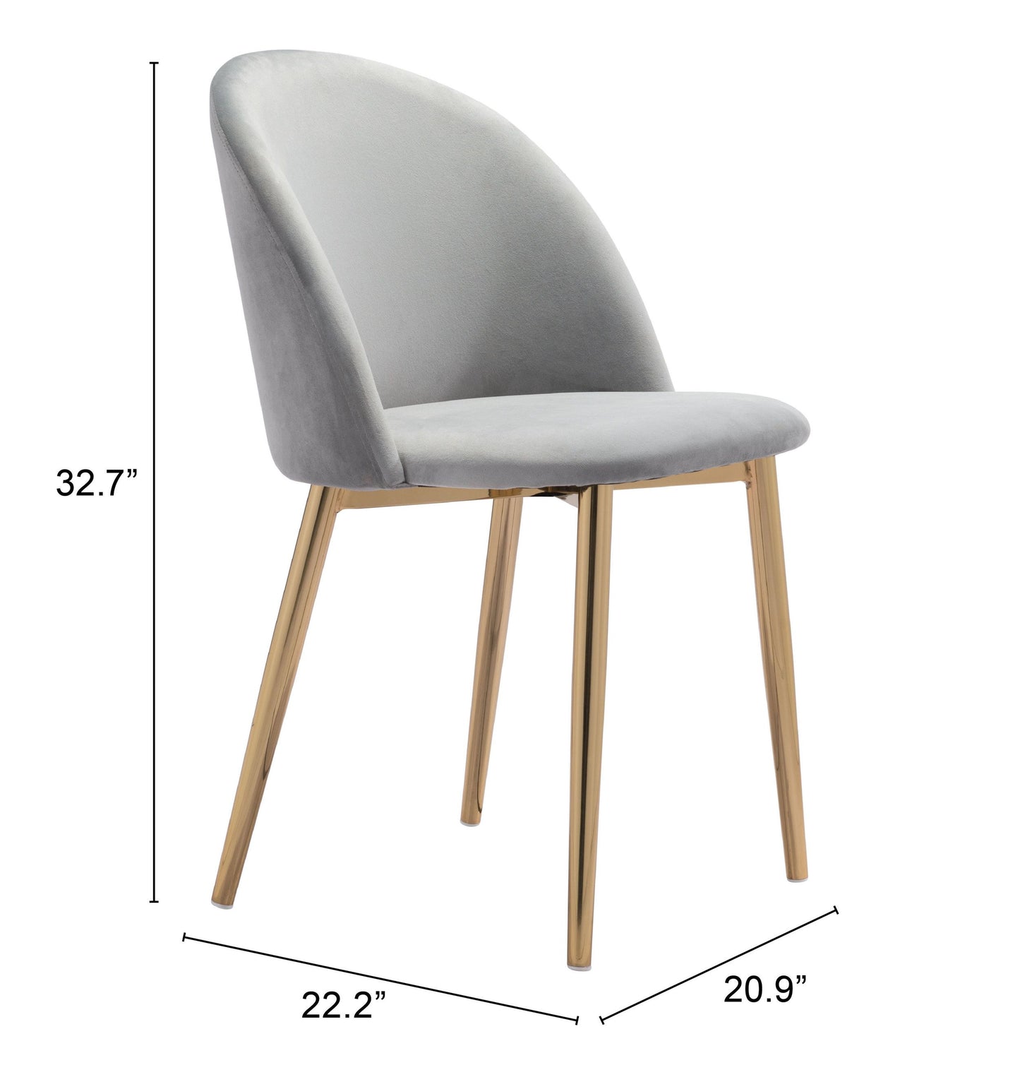 Cozy Dining Chair Gray