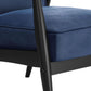 Rocky Velvet Arm Chair Blue