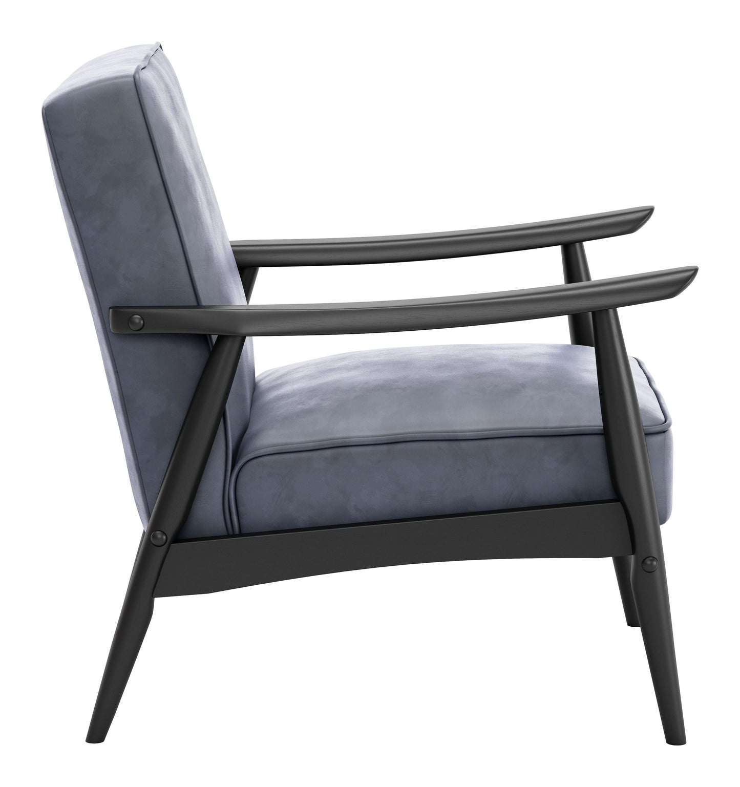 Rocky Velvet Arm Chair Gray