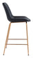 Tony Counter Chair Black & Gold