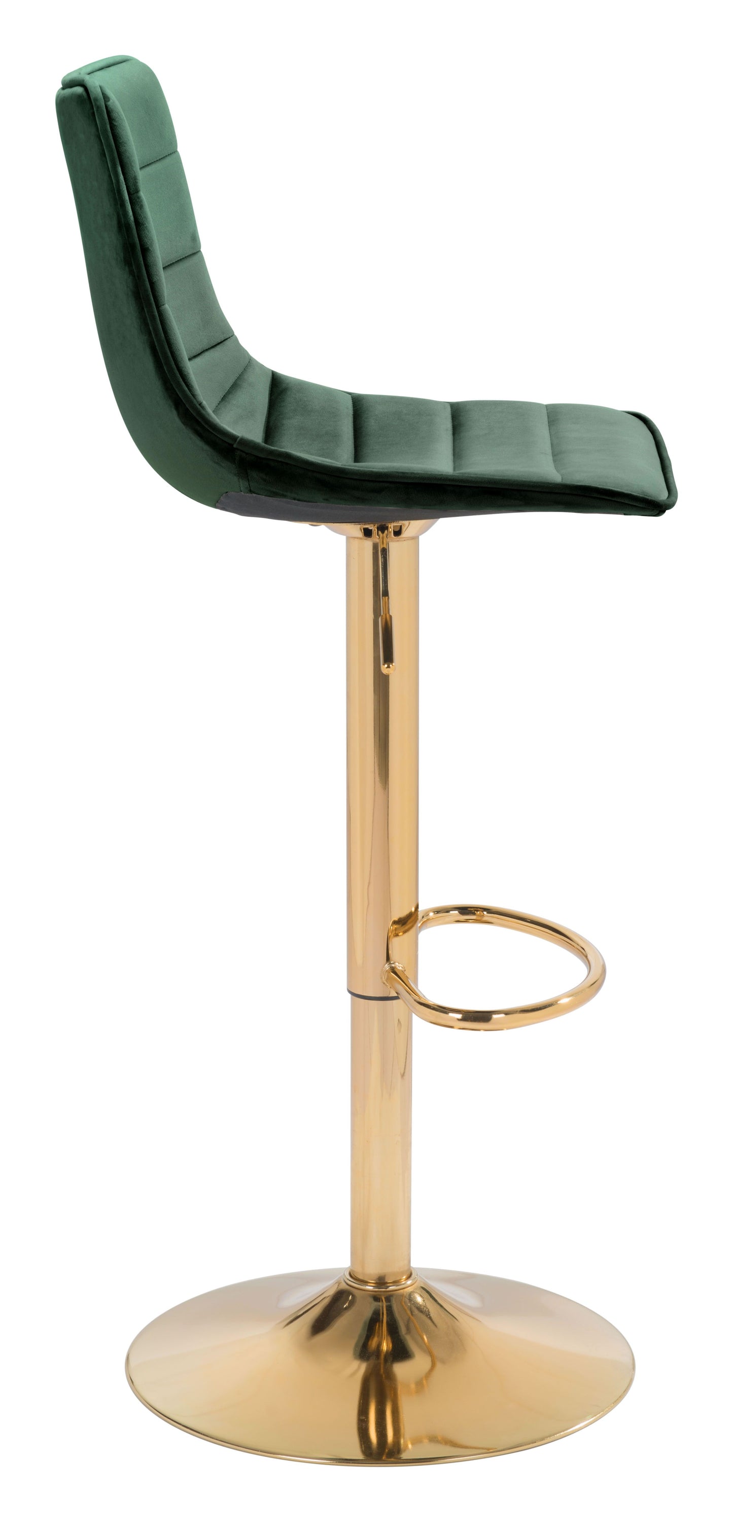 Prima Bar Chair Dark Green & Gold