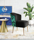 Tonya Accent Chair Black, Gold & Tropical Print