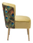Tabitha Accent Chair Green, Gold & Peacock Print