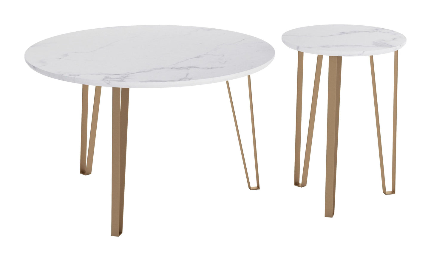 Set of 2 Caen Accent Tables White