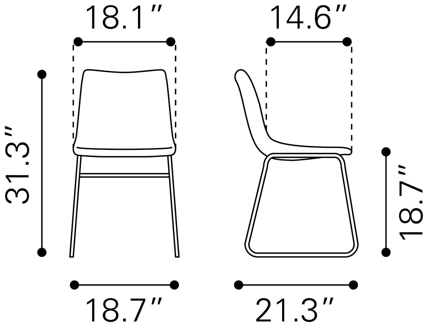 Smart Dining Chair Charcoal