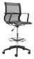 Stacy Drafter Office Chair Black Mesh
