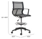 Stacy Drafter Office Chair Black Mesh