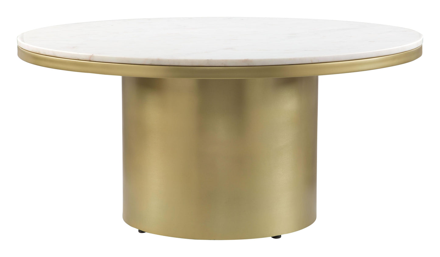 Daschanelle Coffee Table White & Gold