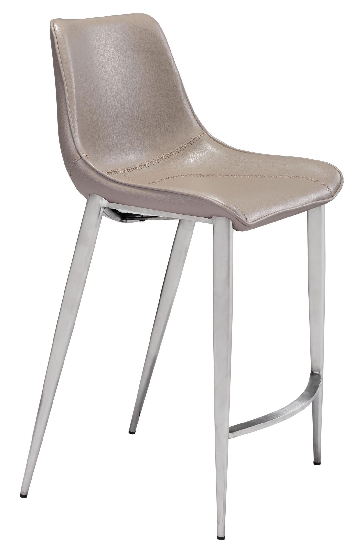 Magnus Counter Chair Gray & Silver