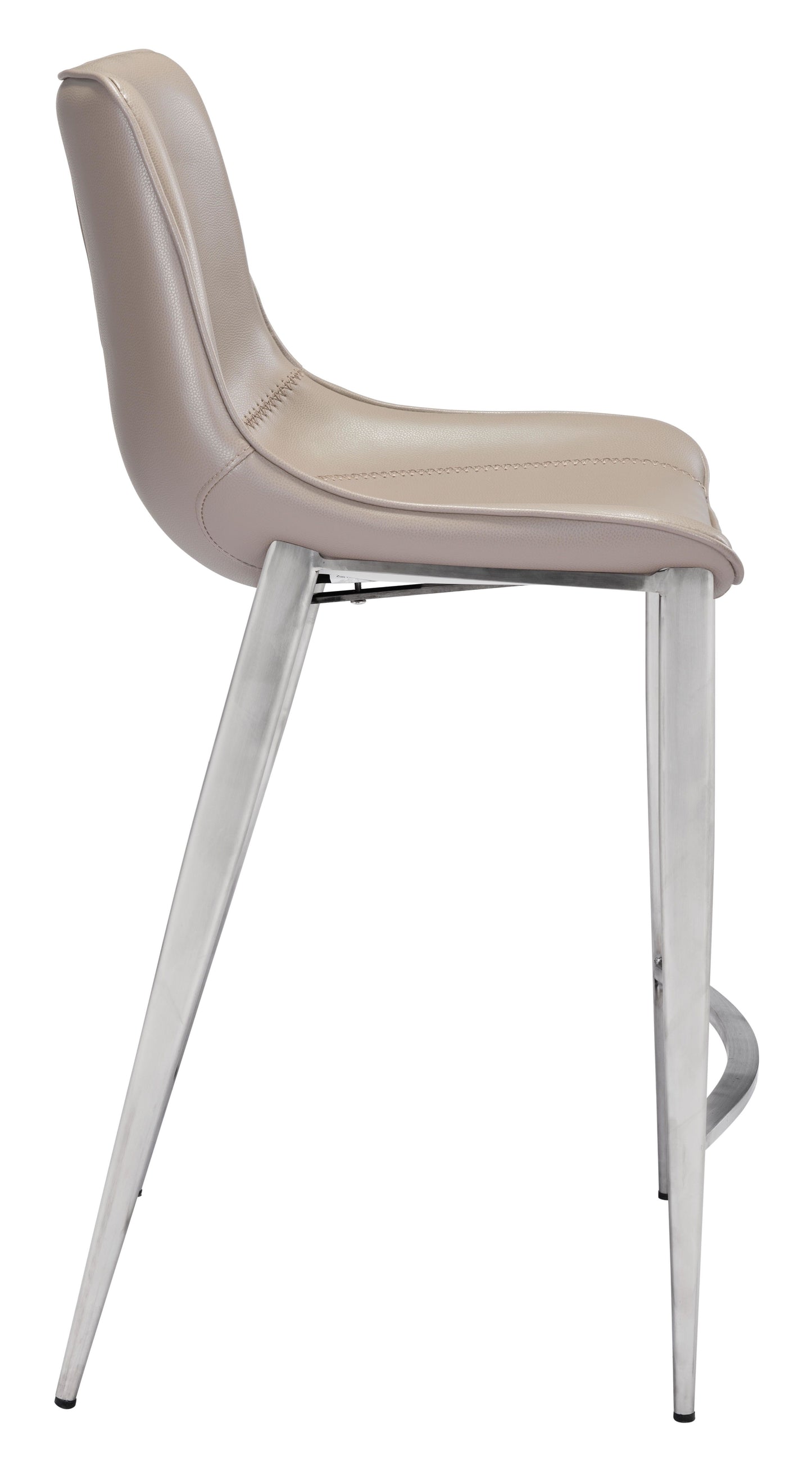 Magnus Counter Chair Gray & Silver