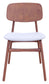 Othello Dining Chair Light Gray & Walnut