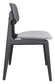 Othello Dining Chair Gray & Black