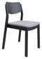 Desdamona Dining Chair Gray & Black