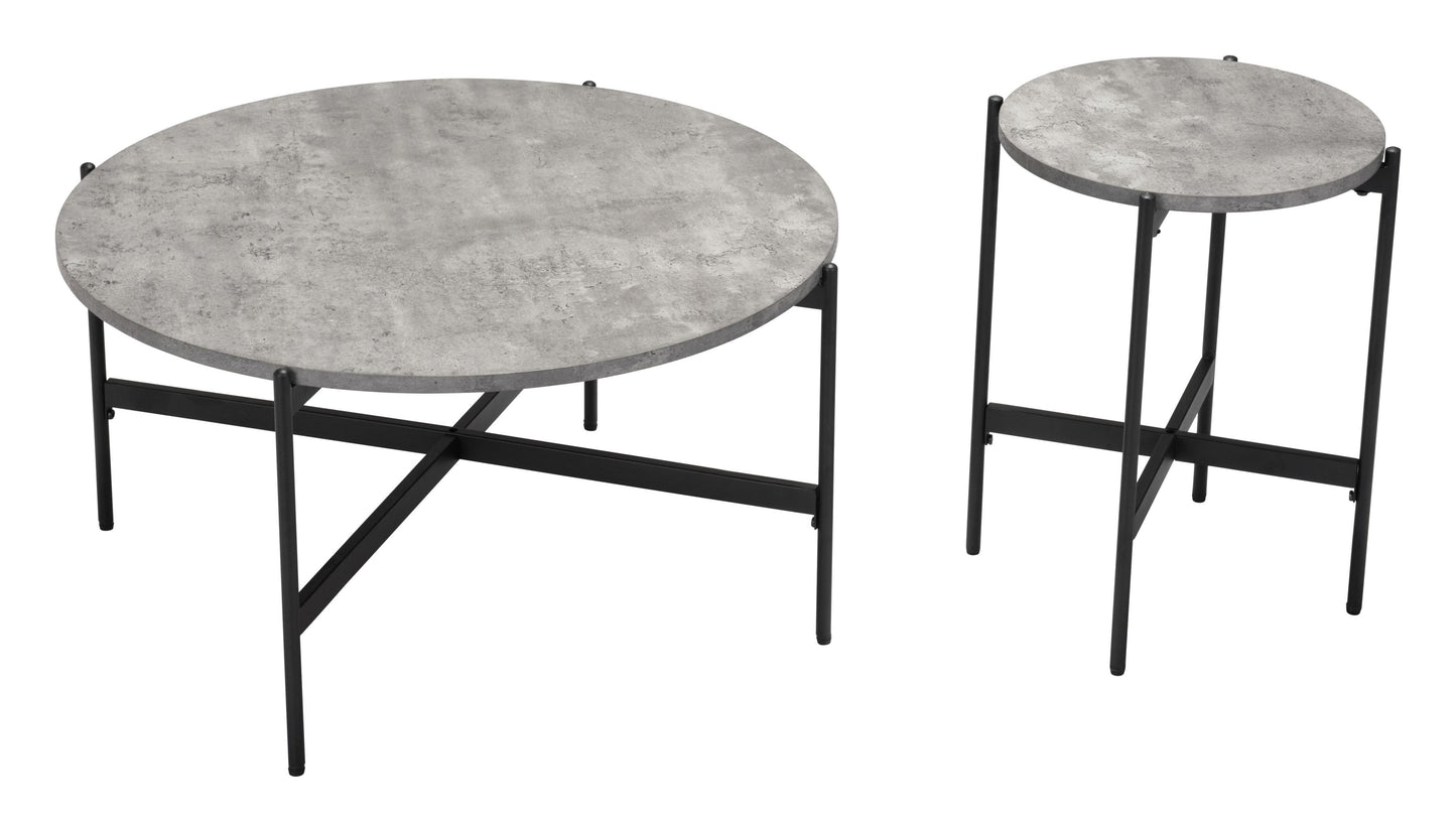 Malo Coffee Table Set Gray & Black