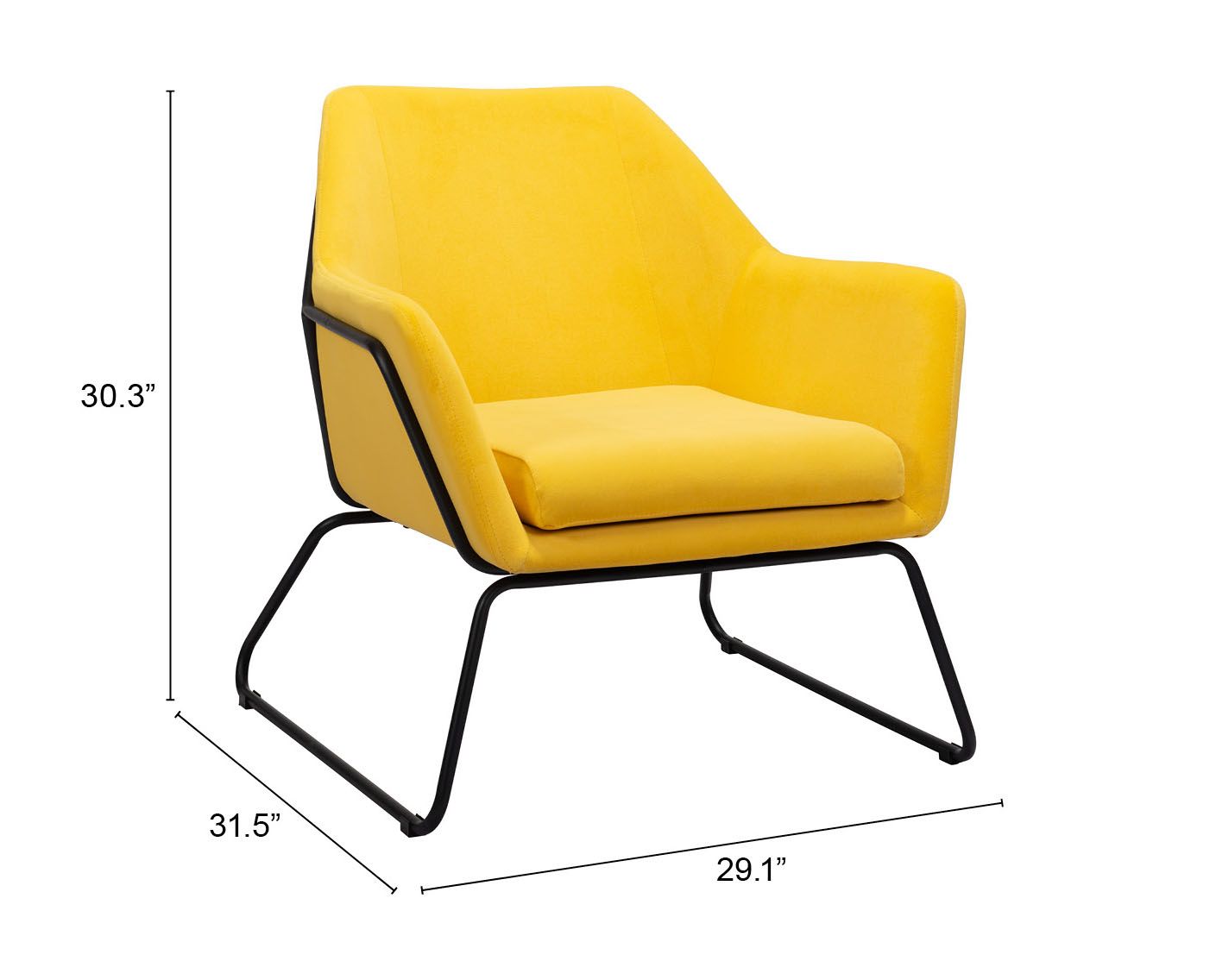 Jose Accent Chair Yellow