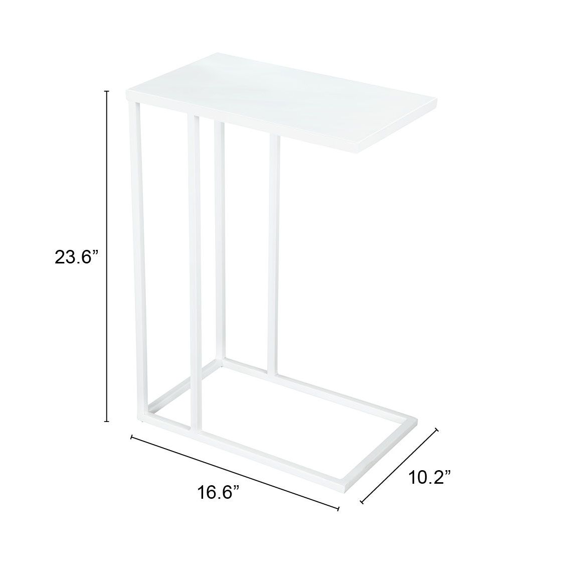 Atom Side Table White