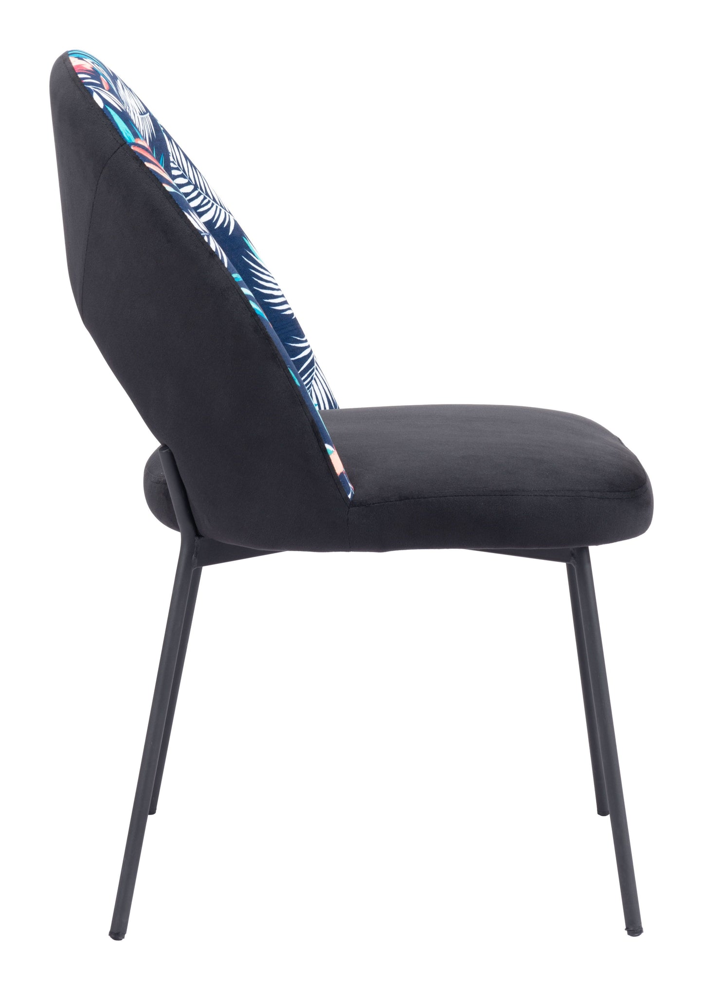 Merion Dining Chair Multicolor Print & Black