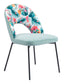 Bethpage Dining Chair Multicolor Print & Green
