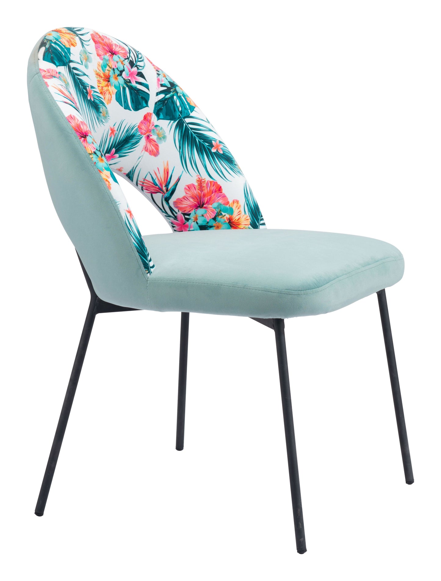 Bethpage Dining Chair Multicolor Print & Green