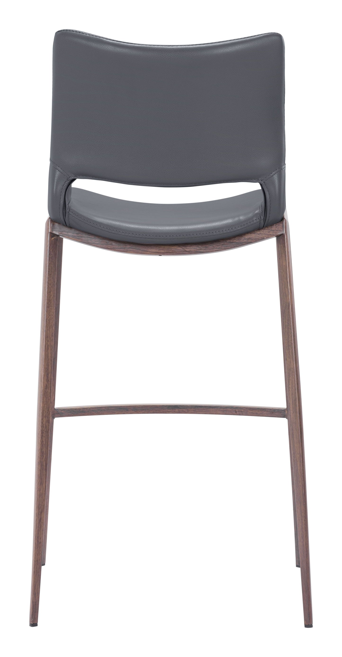 Ace Bar Chair Dark Gray & Walnut