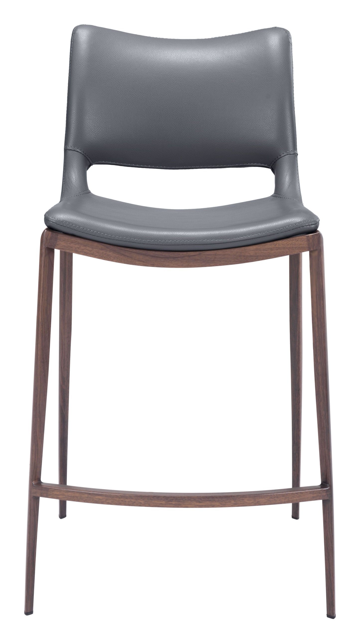 Ace Counter Chair Dark Gray & Walnut