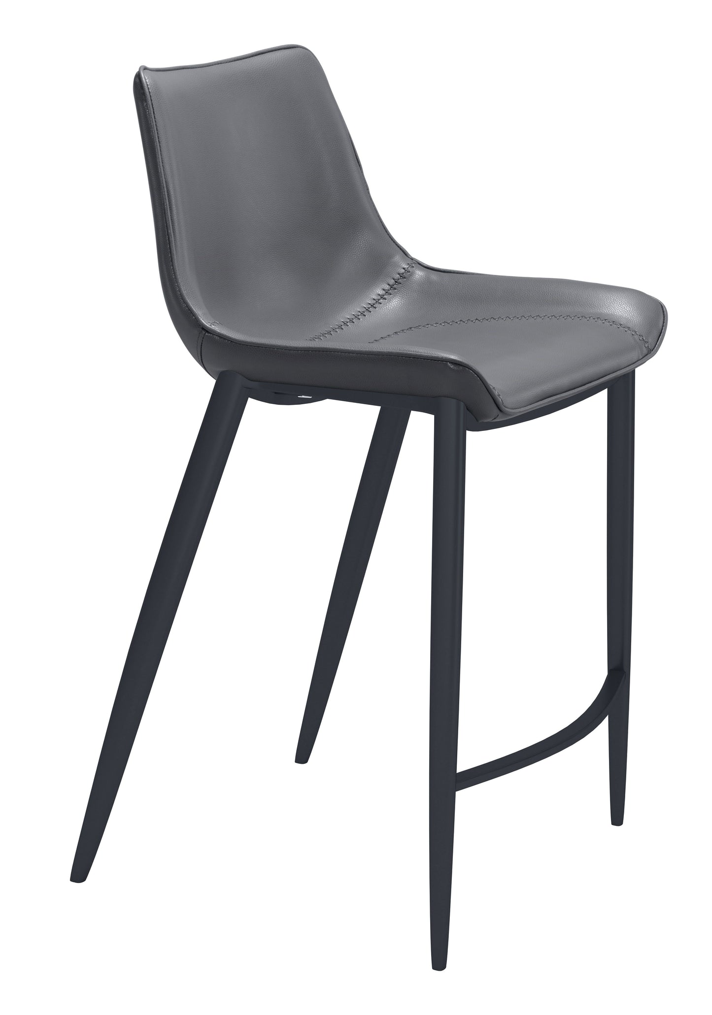 Magnus Counter Chair Dark Gray & Black