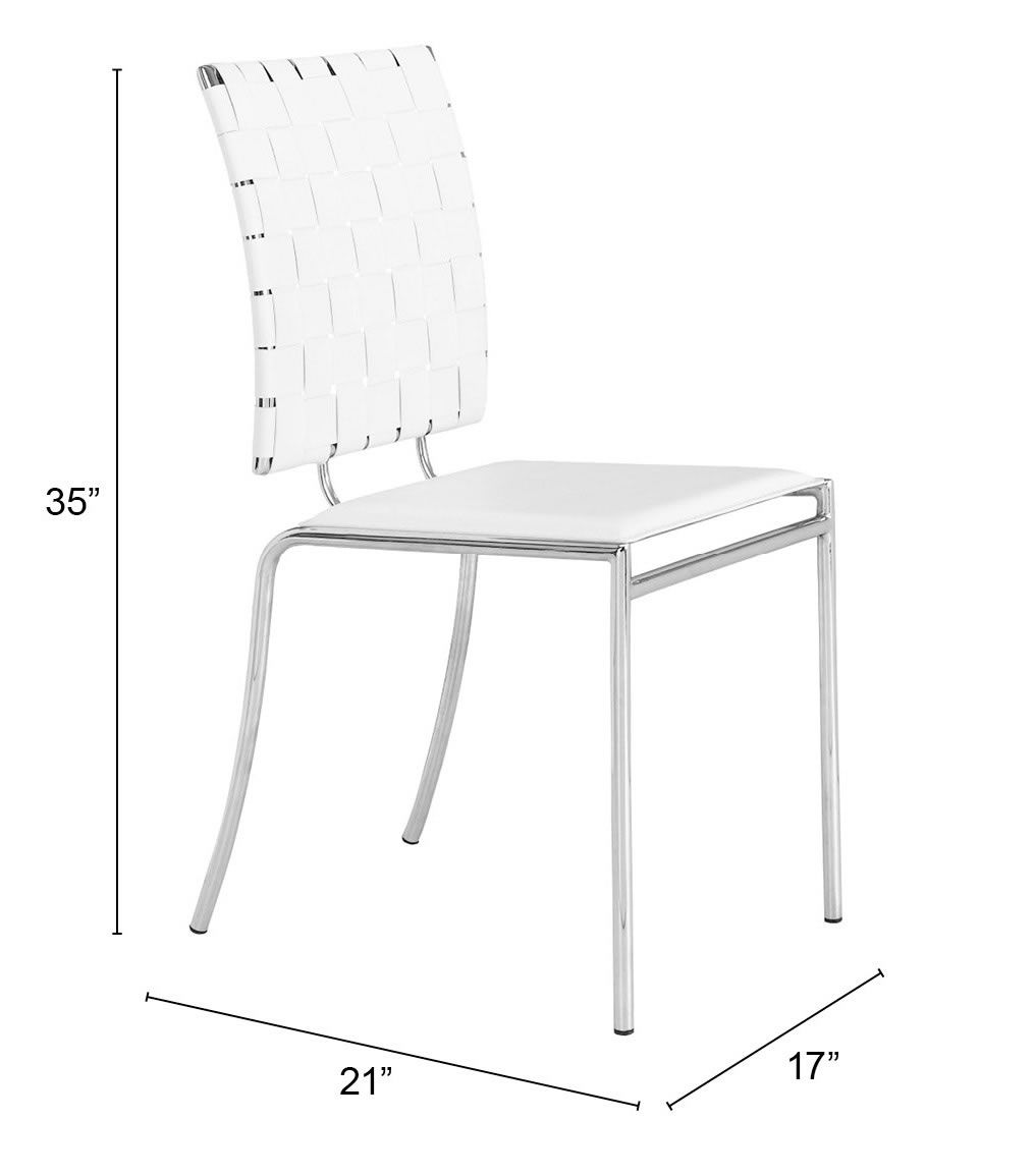 Criss Cross Dining Chair White