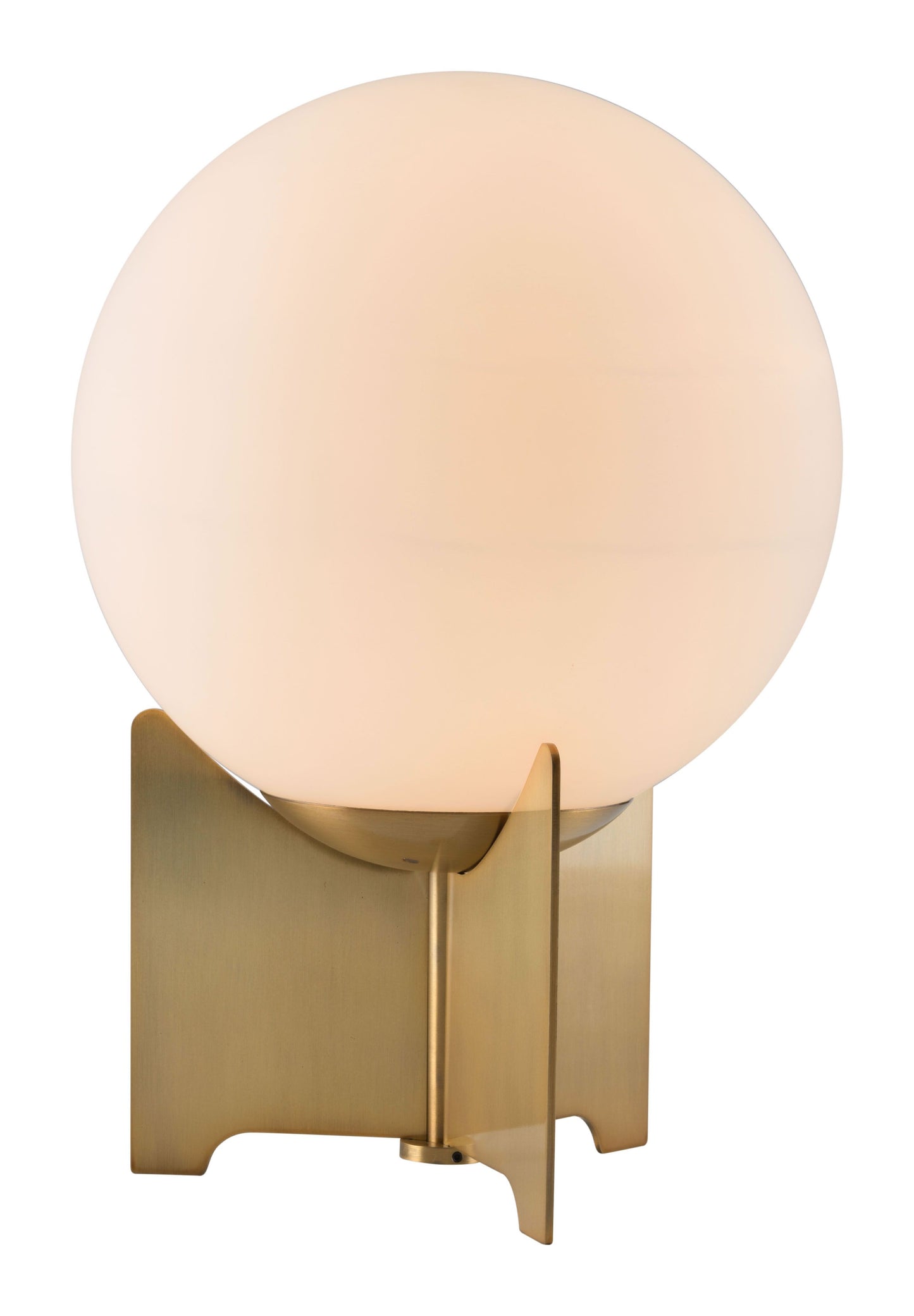 Pearl Table Lamp White & Brushed Brass