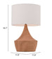 Kelly Table Lamp White & Brown