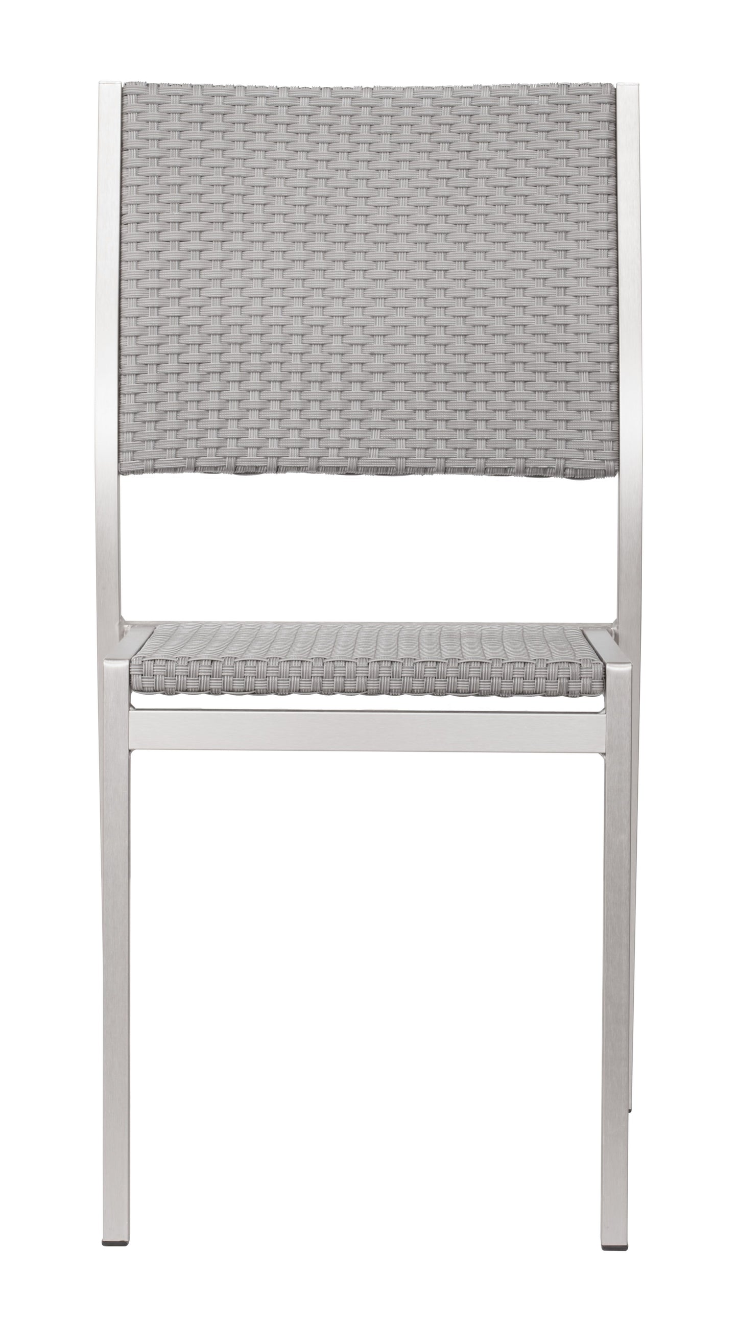 Metropolitan Armless Chair Brushed Aluminum