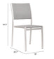 Metropolitan Armless Chair Brushed Aluminum