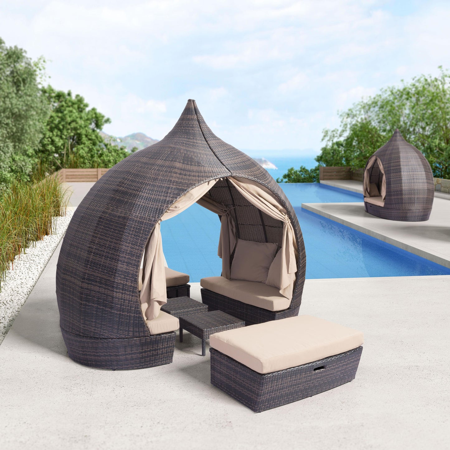 Majorca Daybed Brown & Beige