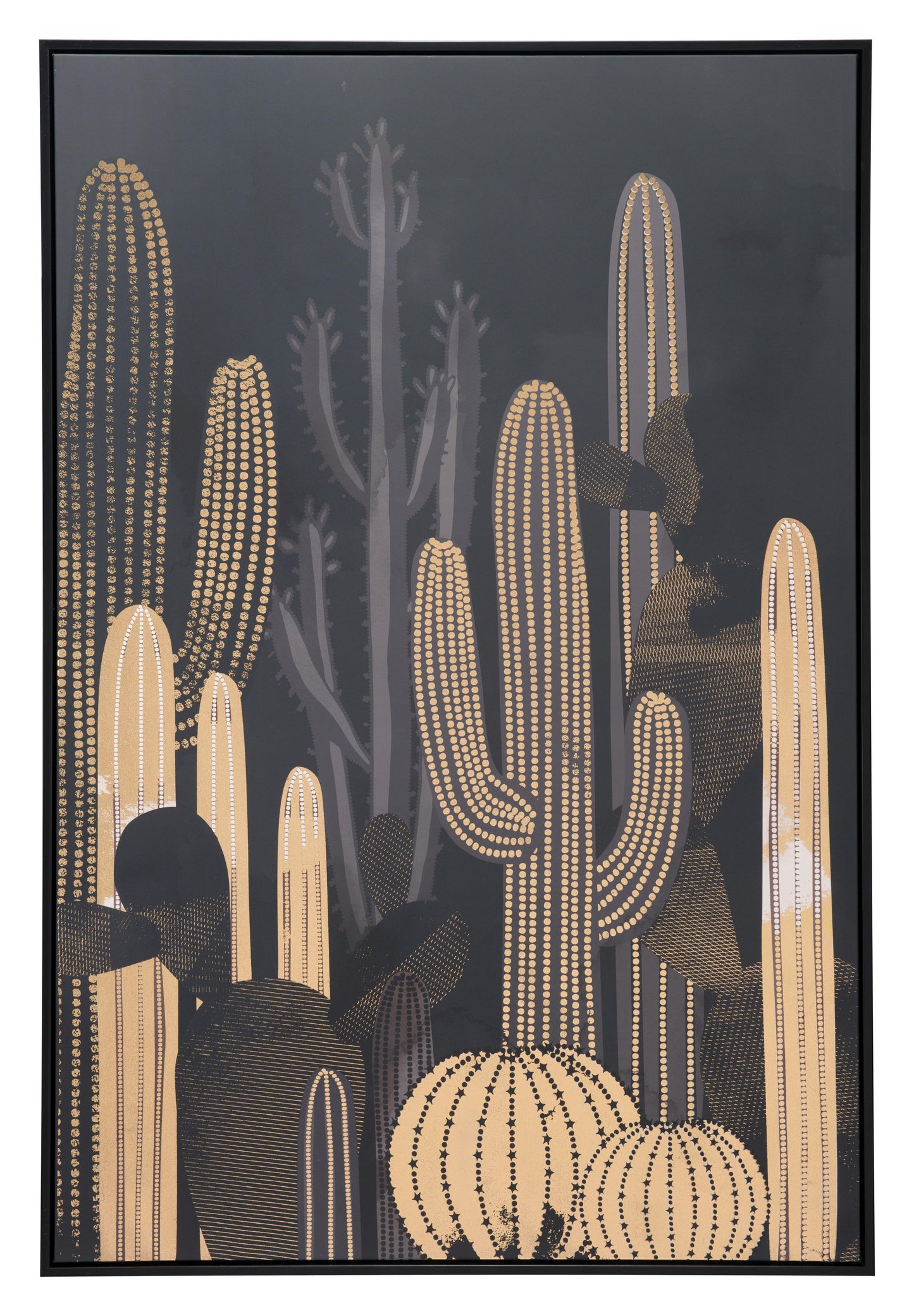 Cactus At Dusk Canvas Wall Art