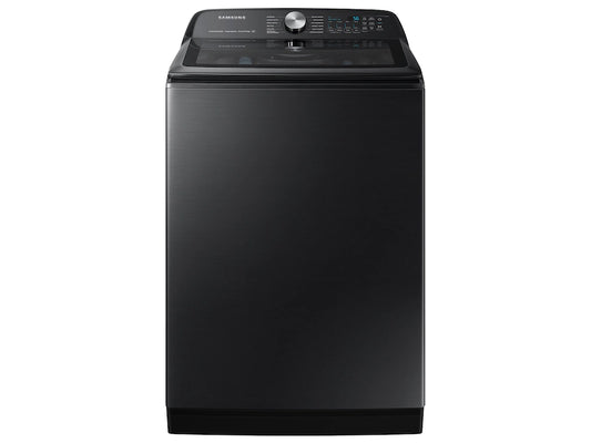 5.2 cu. ft. Large Capacity Smart Top Load Washer with Super Speed Wash in Brushed Black
